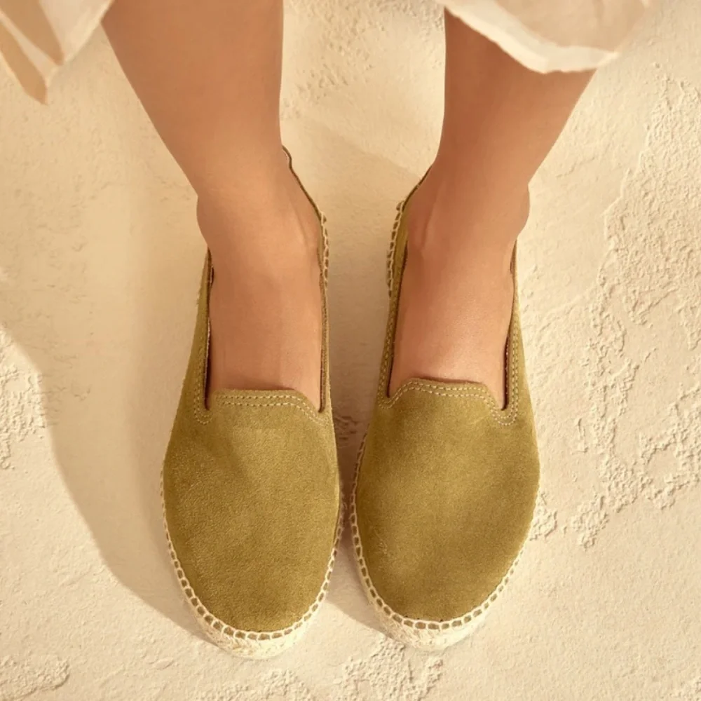 Manebi Suede Flat Espadrilles Hamptons 42